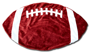 Crimson and White Football Baby Blanket