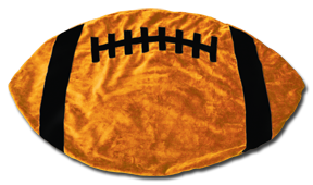 Orange and Black Football Baby Blanket